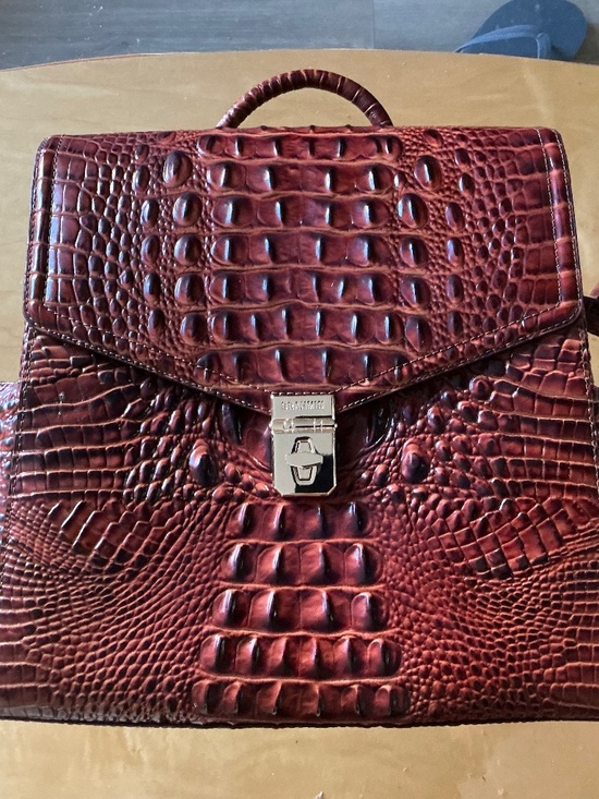 BRAHMIN Liz Pecan Melbourne Backpack • Rare Retired Style • Excellent Condition